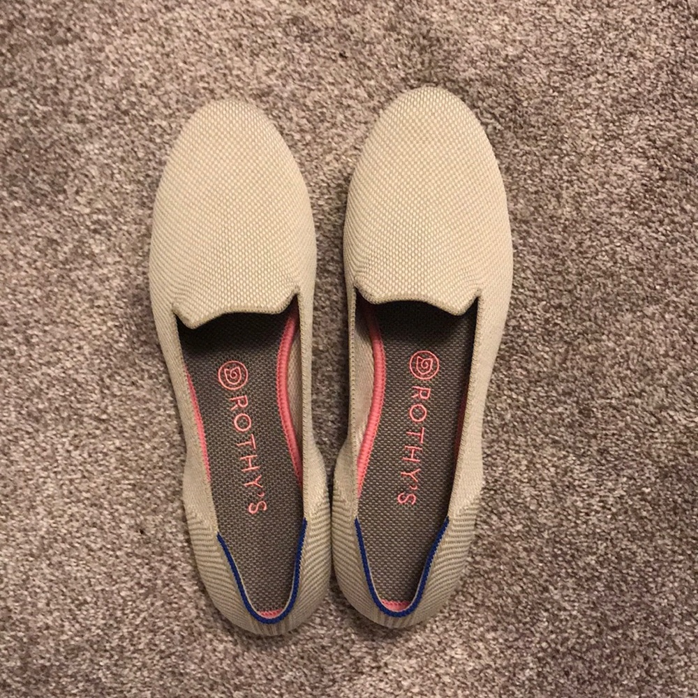 Rothy’s loafer linen double stitch new